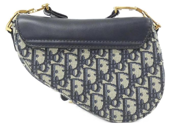Christian Dior DIOR OBLIQUE Saddle Mini Shoulder Bag Blu - vista 2