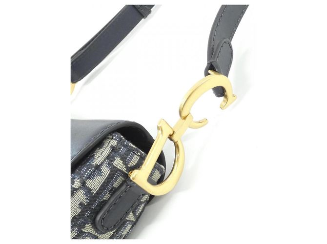 Christian Dior DIOR OBLIQUE Saddle Mini Shoulder Bag Blu - vista 5