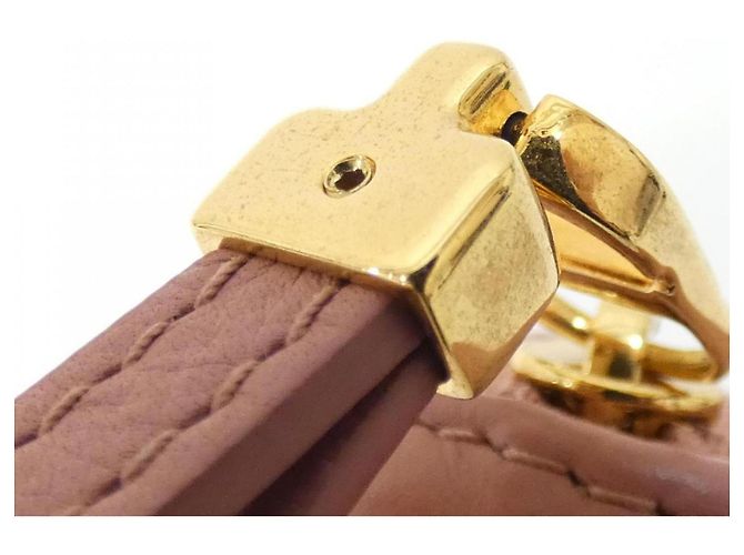 Pochette Christian Dior Caro in pelle di vitello rosa - vista 5