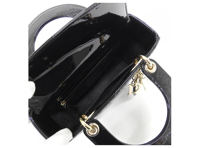 Borsa a mano piccola Lady Christian Dior Nero - vista 10