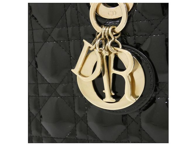 Borsa a mano piccola Lady Christian Dior Nero - vista 7