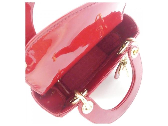 Mini borsa Christian Dior Lady Rosso - vista 10