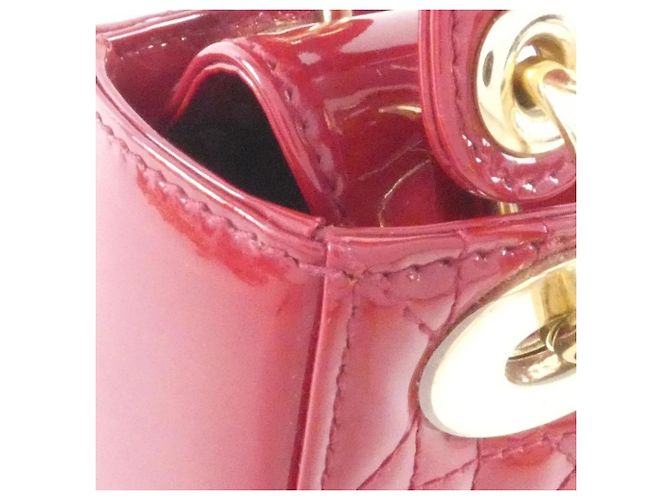 Mini borsa Christian Dior Lady Rosso - vista 5