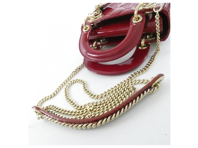 Mini borsa Christian Dior Lady Rosso - vista 7