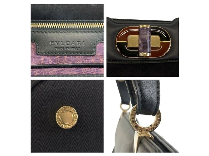 Bulgari Bolso de cuero negro Bvlgari Isabella Rossellini - vista 3