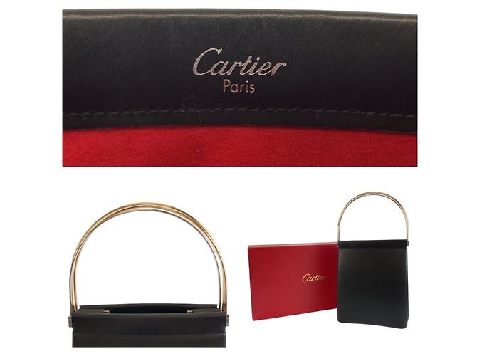 Borsa a mano Cartier Trinity in pelle nera Nero - vista 3