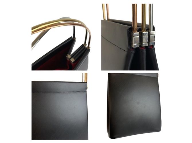 Borsa a mano Cartier Trinity in pelle nera Nero - vista 5