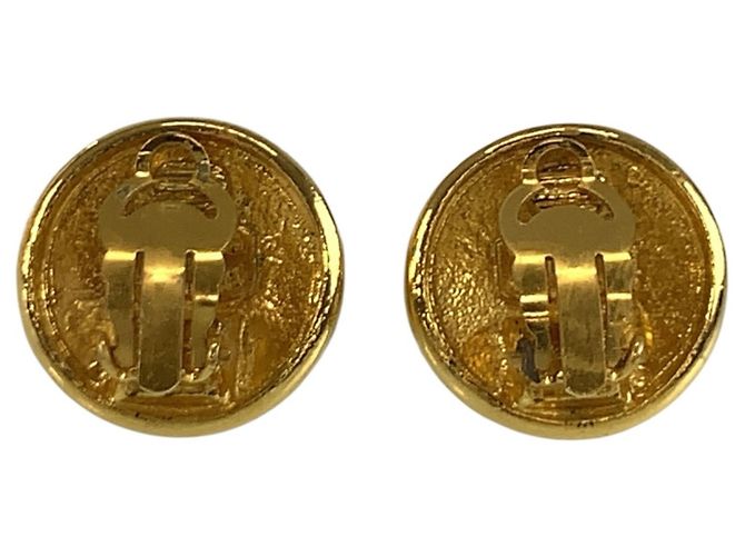 CHANEL Vintage Coco Mark Ohrringe vergoldet Golden - Ansicht 2