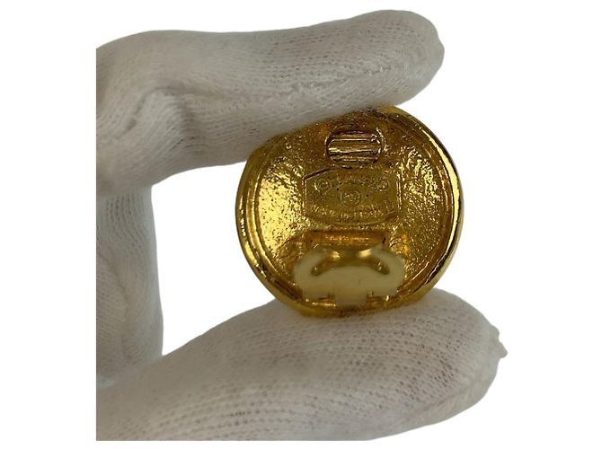 CHANEL Vintage Coco Mark Ohrringe vergoldet Golden - Ansicht 4