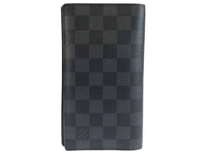 Louis Vuitton Damier Graphite Portefeuille Brazza Nero Damier ebene - vista 2
