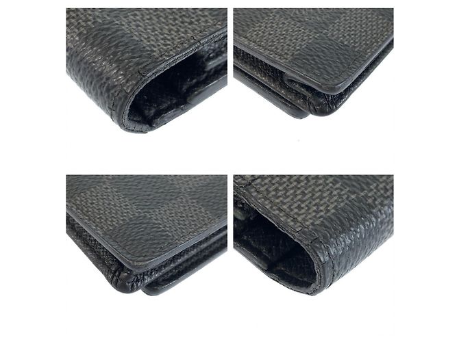 Louis Vuitton Damier Graphite Portefeuille Brazza Nero Damier ebene - vista 3