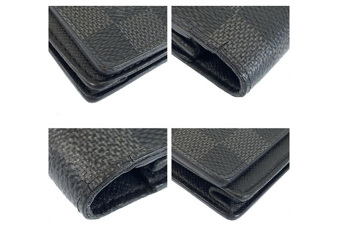Louis Vuitton Damier Graphite Portefeuille Brazza Nero Damier ebene - vista 4