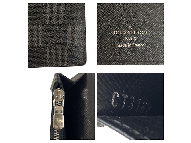 Louis Vuitton Damier Graphite Portefeuille Brazza Nero Damier ebene - vista 5