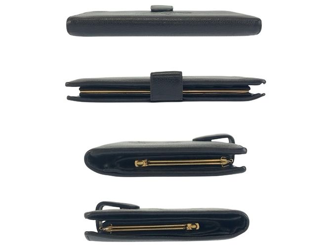 Cartera larga de cuero negro Chanel Coco Mark - vista 10