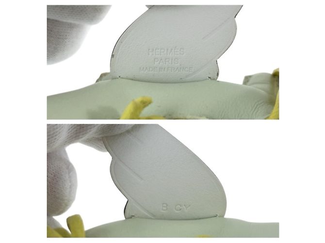 Hermès Charm per borsa Hermes Rodeo Pegasus PM Bianco D'oro - vista 3