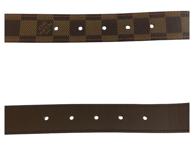 Cintura Louis Vuitton Damier Ceinture Carrée Marrone - vista 5