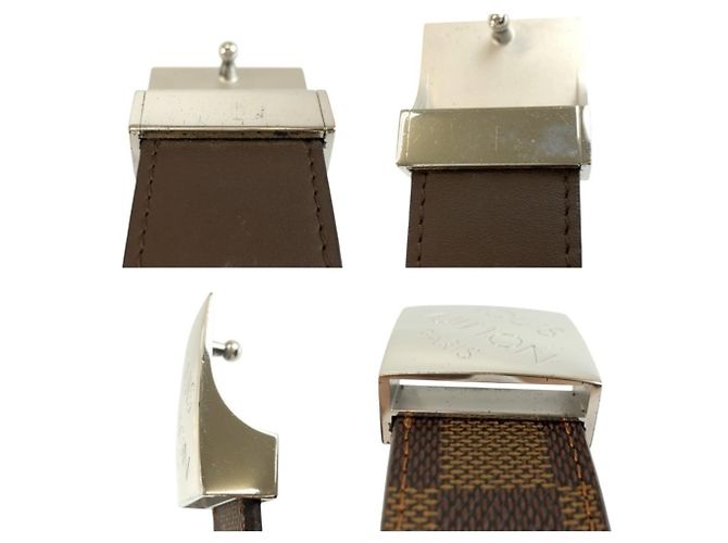 Cintura Louis Vuitton Damier Ceinture Carrée Marrone - vista 7