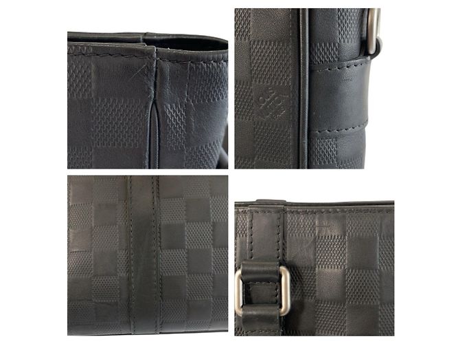 Borsa Tote Louis Vuitton Damier Infini Tadao PM Nero - vista 5