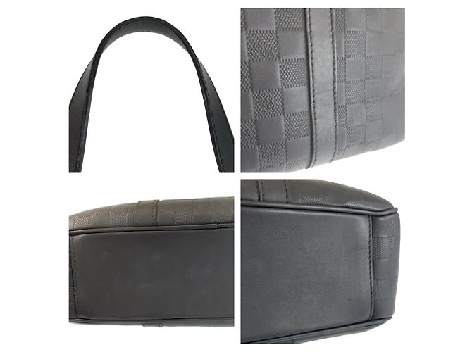 Borsa Tote Louis Vuitton Damier Infini Tadao PM Nero - vista 6