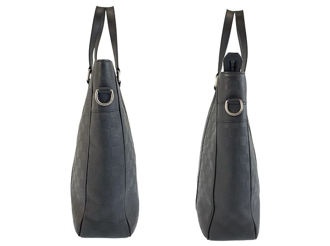 Borsa Tote Louis Vuitton Damier Infini Tadao PM Nero - vista 8