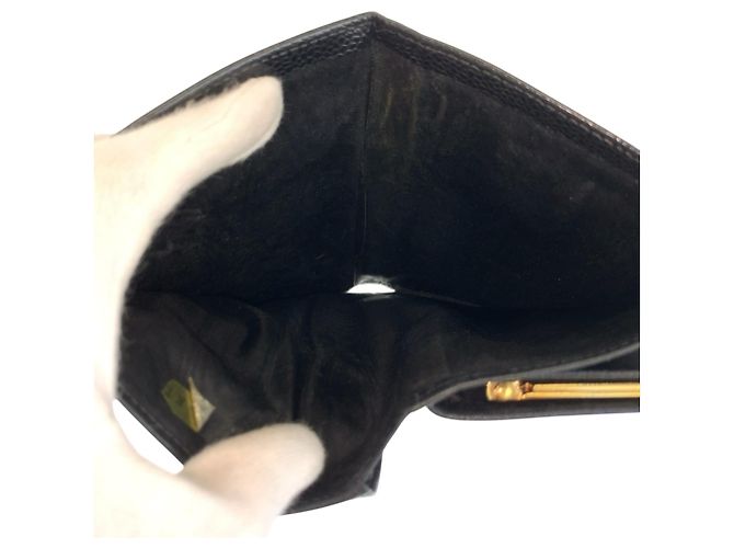 Cartera larga de cuero negro CHANEL Coco Mark - vista 6