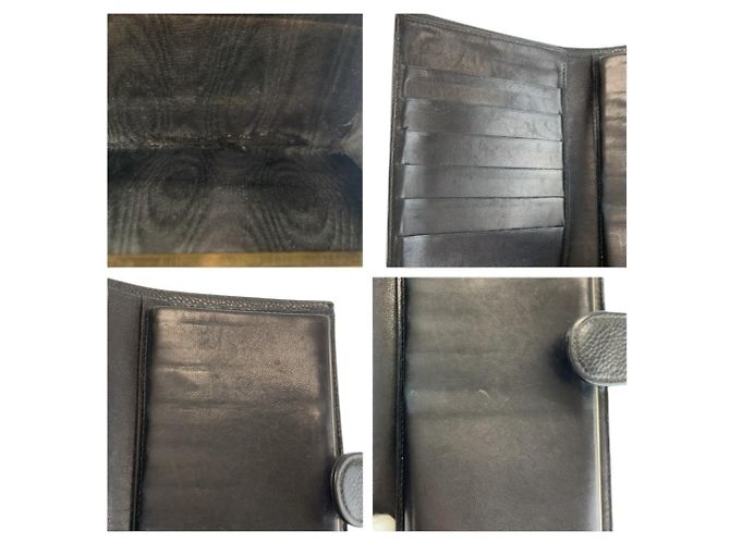 Cartera larga de cuero negro CHANEL Coco Mark - vista 9