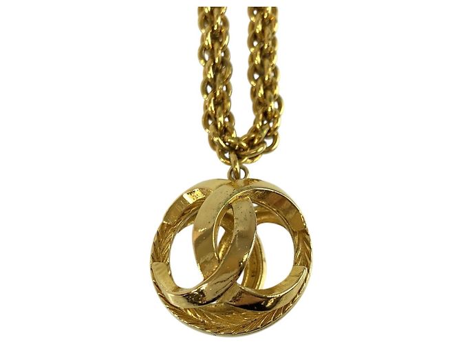 Timeless Collana Chanel Vintage Openwork Ball placcata oro D'oro - vista 2