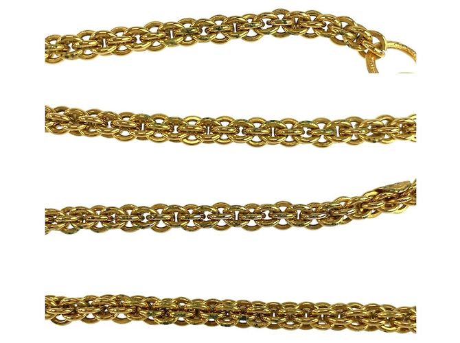 Timeless Collana Chanel Vintage Openwork Ball placcata oro D'oro - vista 7