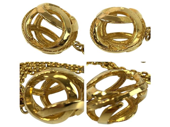 Timeless Collana Chanel Vintage Openwork Ball placcata oro D'oro - vista 8
