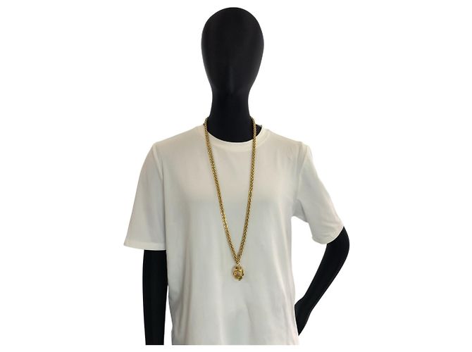 Timeless Collana Chanel Vintage Openwork Ball placcata oro D'oro - vista 9
