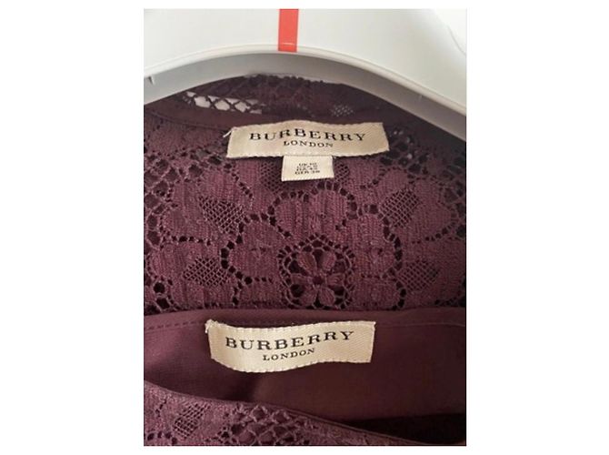 Top de encaje Burberry Burdeos - vista 3