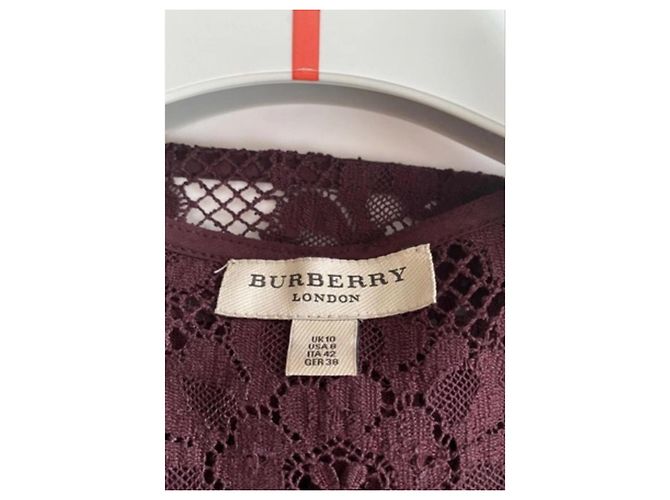 Top de encaje Burberry Burdeos - vista 4