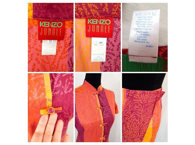 Kenzo Jungle completo naranja 1990s Multicolor - vista 8