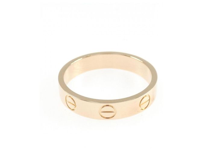 Anello Mini Love di Cartier in oro rosa - vista 2