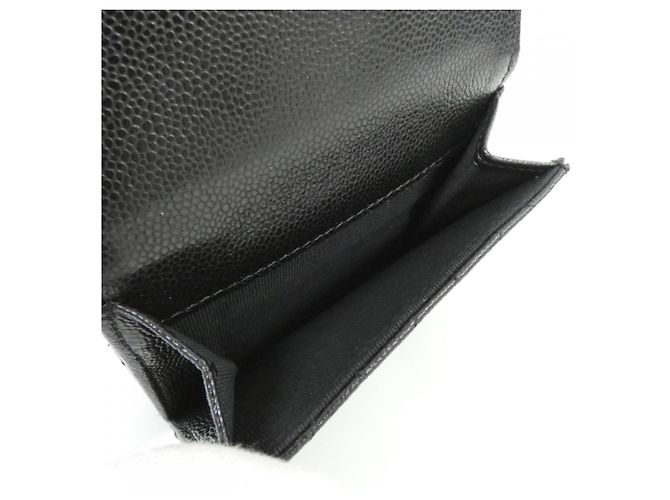 Portafoglio a tre pieghe Chanel Timeless Classic Line AP0230 Nero - vista 6