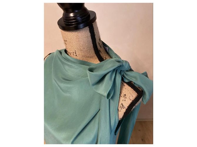 Top de seda Blumarine Verde - vista 4