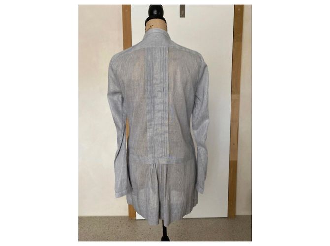 Vestido túnica plisado a rayas grises para mujer Etro - vista 6