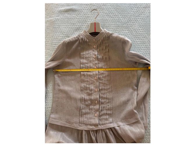Vestido túnica plisado a rayas grises para mujer Etro - vista 7