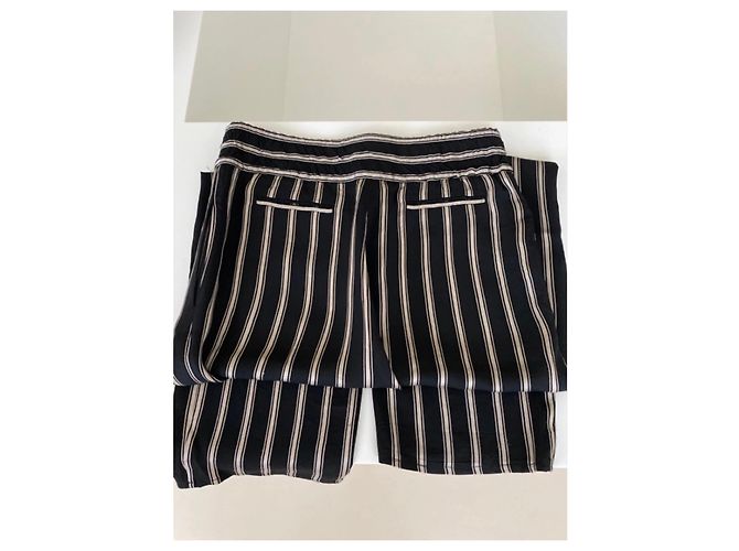 Pantalones de viscosa a rayas Etro Negro Blanco - vista 3