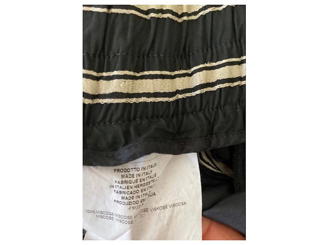 Pantalones de viscosa a rayas Etro Negro Blanco - vista 6