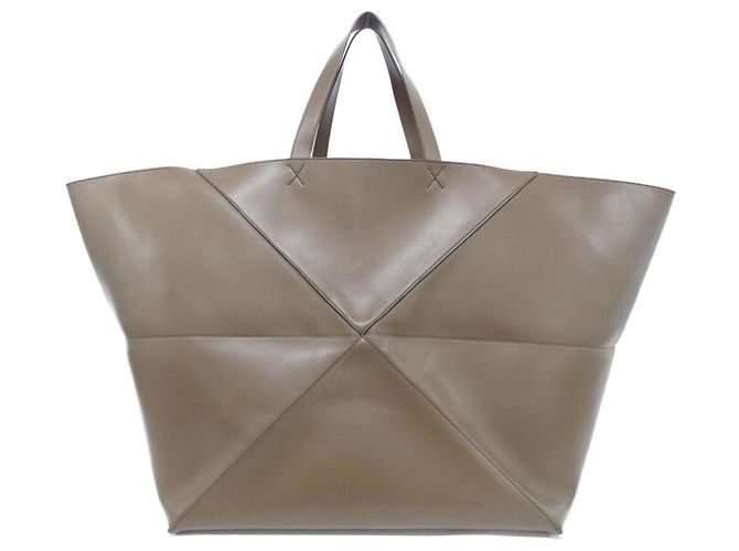 Borsa Loewe Puzzle Fold Tote XXL Marrone - vista 2