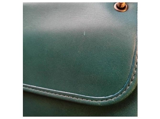 Borsa a tracolla in pelle Burberry Turchese - vista 14