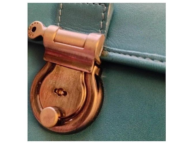 Borsa a tracolla in pelle Burberry Turchese - vista 15