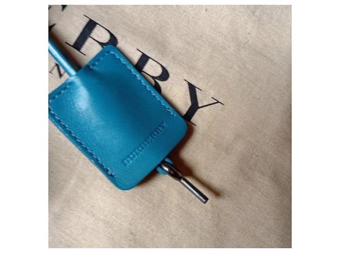Borsa a tracolla in pelle Burberry Turchese - vista 9