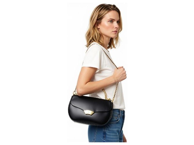 Borsa in pelle nera Karl Lagerfeld con finiture dorate Nero - vista 2