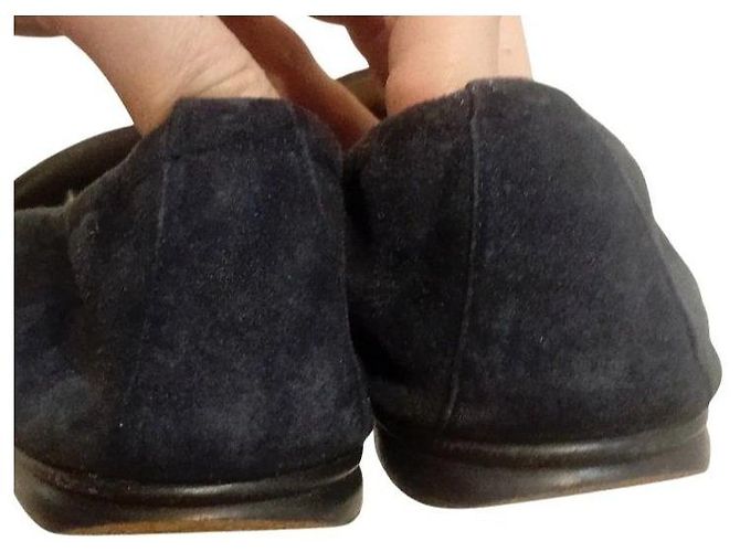 Mocassini Gucci in scamosciato blu navy con Horsebit - vista 4