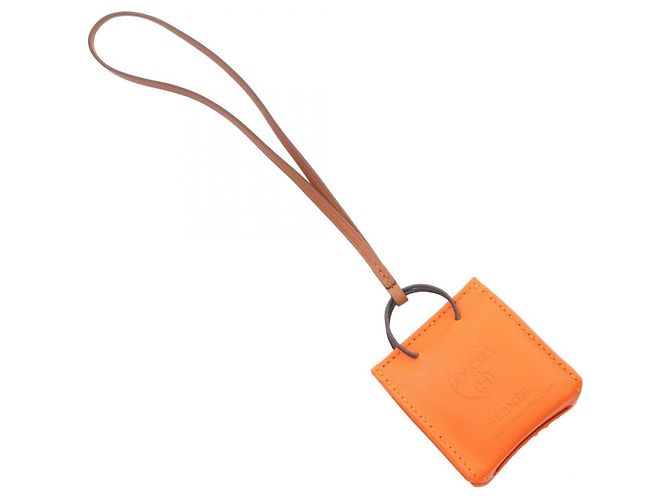 Hermès Hermes Sac Orange Feu Gold Charm Accessoire Braun - Ansicht 2
