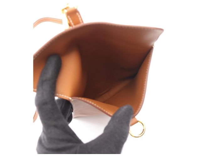 Hermès Borsa a tracolla Hermes Glenan To Go Marrone - vista 3