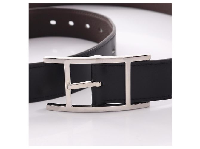 Hermès Hermes Cantin 32 Chocolate Reversible Belt Brown Black - view 2