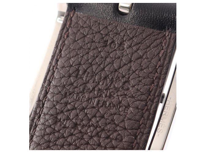 Hermès Hermes Cantin 32 Chocolate Reversible Belt Brown Black - view 4